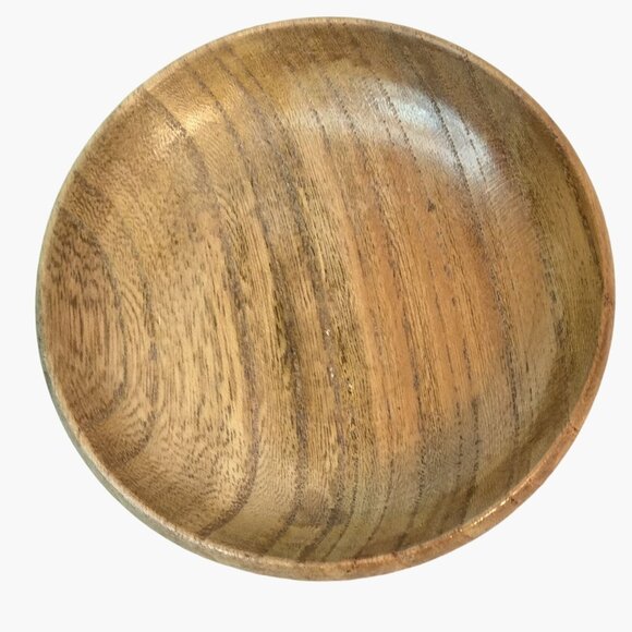 Wood Trinket Bowl Vintage Handcrafted Japan Small 3 inch - Picture 1 of 4